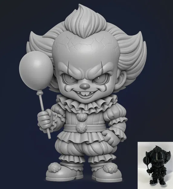 Chibi It (Pennywise) – Tượng 3D chibi - Image 1