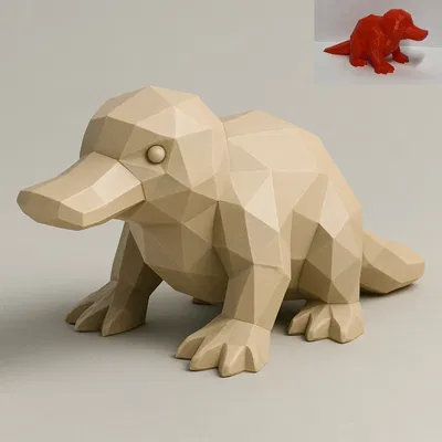 Lowpoly Platypus (Thú mỏ vịt lowpoly) - Mô hình 3D