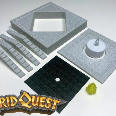 GridQuest CULT PLACE với hiệu ứng đèn LED (The Gridfinity Game)