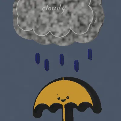 Móc khóa hình dù (umbreela key chain)