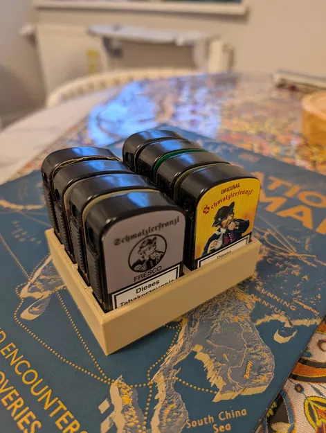 Giá đỡ 8 khe cho hộp snuff nhựa Bernard - Image 1