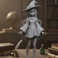 Phù thủy anime (Anime Witch) – mô hình 3D - Thumbnail 1