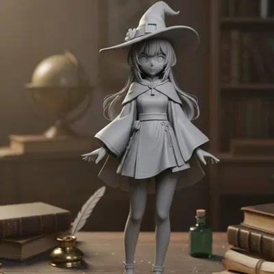 Phù thủy anime (Anime Witch) – mô hình 3D