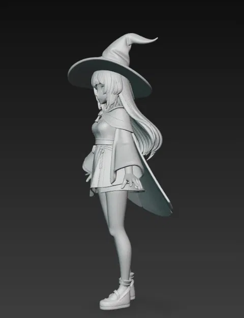 Phù thủy anime (Anime Witch) – mô hình 3D - Image 2