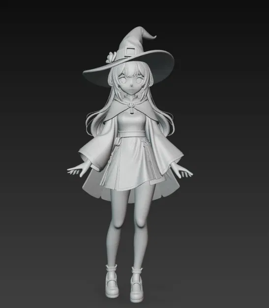 Phù thủy anime (Anime Witch) – mô hình 3D - Image 4