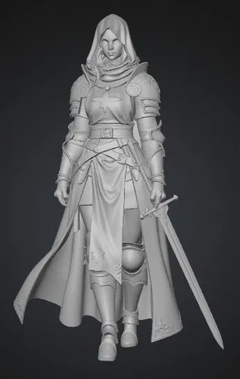 Nữ Hiệp Sĩ Thập Tự Chinh (Crusader Lady Knight) - Image 1
