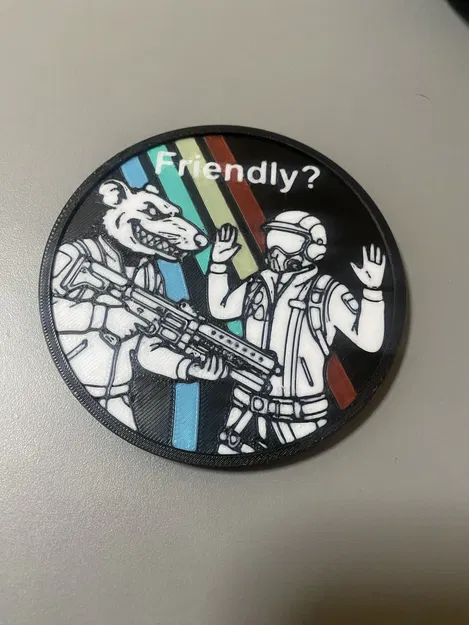 Arc Raiders Friendly? Coaster – Lót ly in 3D - Image 3