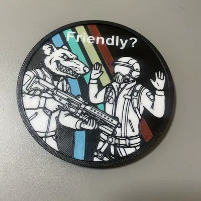 Arc Raiders Friendly? Coaster – Lót ly in 3D