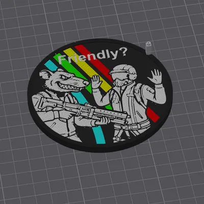 Arc Raiders Friendly? Coaster – Lót ly in 3D