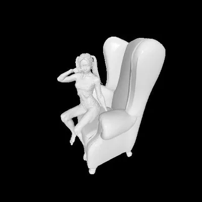 Frau auf Sessel (Người phụ nữ ngồi trên ghế bành)