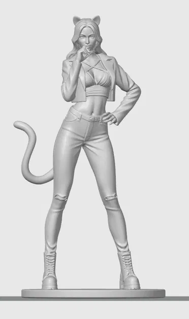 Figurine cat-girl casual 8 - Image 1