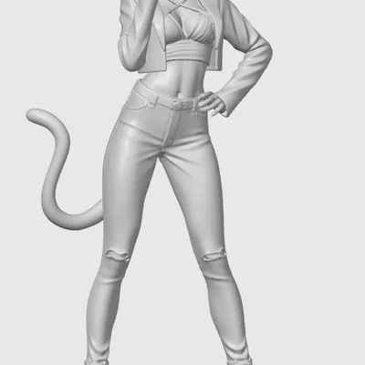 Figurine cat-girl casual 8
