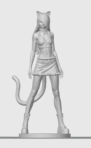 Tượng cat-girl casual 9 - Image 1