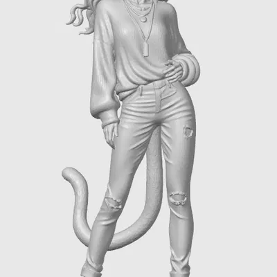 Figurine cat-girl phong cách casual 11