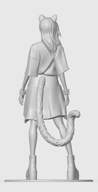 Figurine cat-girl casual 16 - Image 2