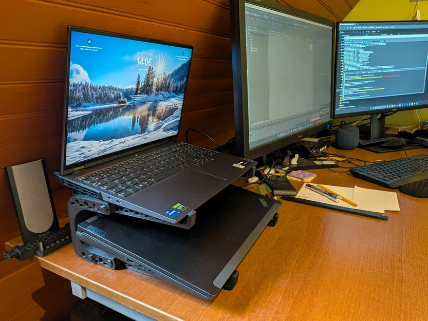 Giá đỡ 2 laptop dạng module (Modular Dual Laptop Stand) - Image 3