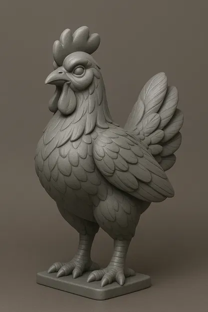 Tượng Gà Uy Nghi (Tạo bởi AI) - AI Generated Chicken Statue - Image 1