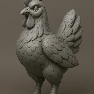 Tượng Gà Uy Nghi (Tạo bởi AI) - AI Generated Chicken Statue