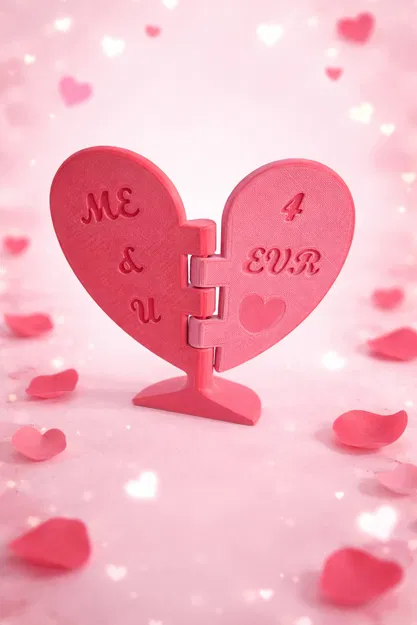 Kệ Trái Tim Ngày Valentine | Print-in-Place & Có Bản Lề - Image 1