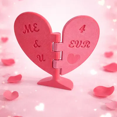 Kệ Trái Tim Ngày Valentine | Print-in-Place & Có Bản Lề