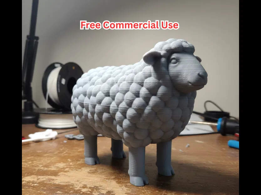 Tượng Cừu Bán Thực (Semi-Realistic Sheep Statue) - Image 1