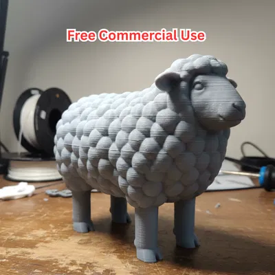 Tượng Cừu Bán Thực (Semi-Realistic Sheep Statue)