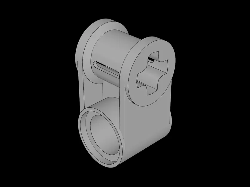 Lego Compatible (6536.dat) Technic Cross Block 1 x 2 (Axle/Pin) - Image 1