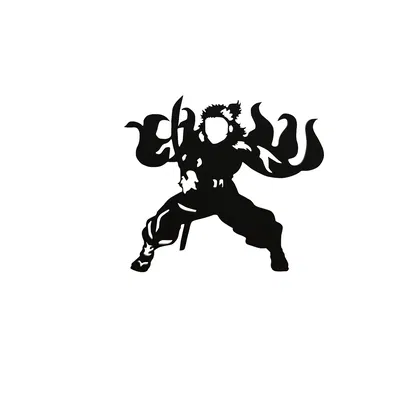 Rengoku 3D print Silhouette 83