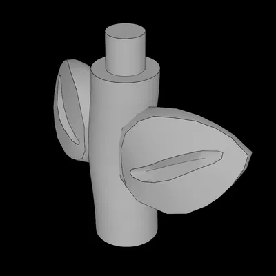 Lego Compatible (1747.dat) Thân cây 2L với 2 lá và ngàm gắn dạng bar