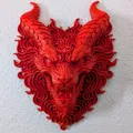 Trưng Bày Đầu Rồng Lửa Treo Tường (Fire Dragon Wall Mount Display) - Thumbnail 1