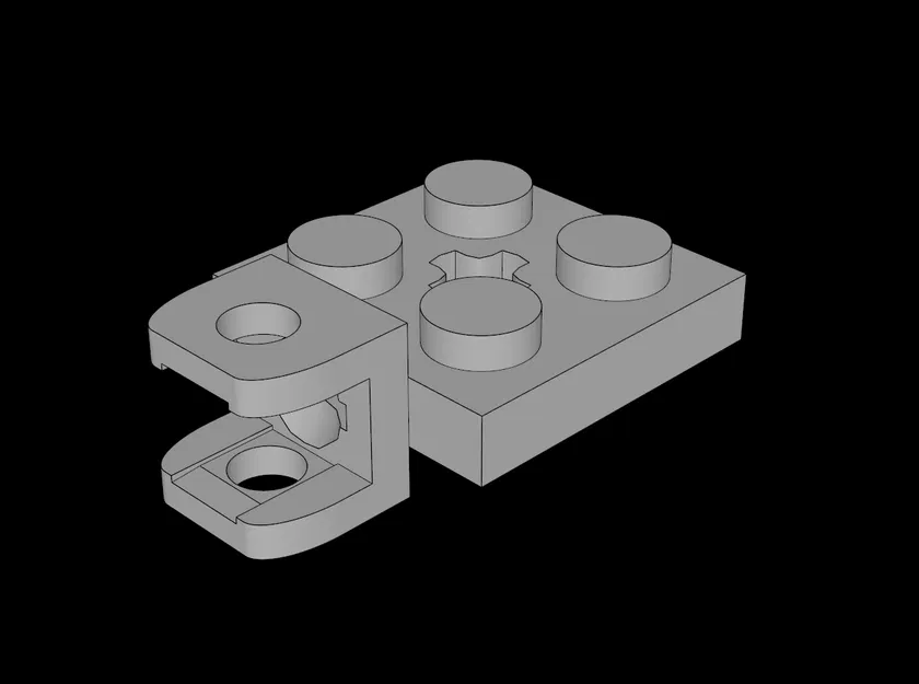 Lego Compatible (63082.dat) Plate 2 x 2 với Socket Joint-8 Square và Axlehole - Image 1