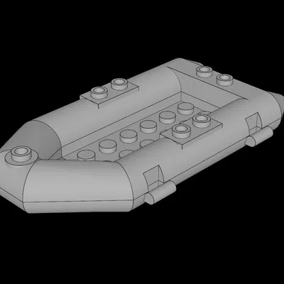 Thuyền phao tương thích LEGO (75977.dat) 12 x 6 x 1.333 (Hoàn chỉnh)