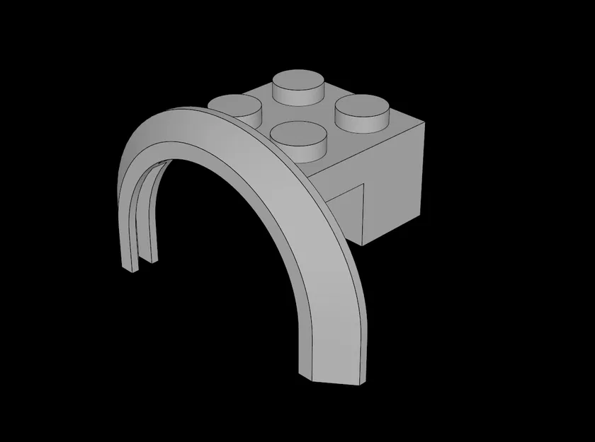 Lego Compatible (50745.dat) Ốp chắn bùn xe 4 x 2.5 x 2 - Image 1