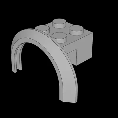 Lego Compatible (50745.dat) Ốp chắn bùn xe 4 x 2.5 x 2