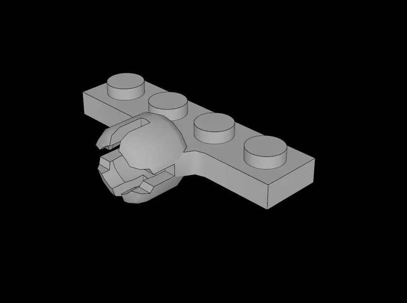 Tương thích LEGO (3183b.dat) Plate 1x4 Towball Socket Long 4 Slots - Image 1