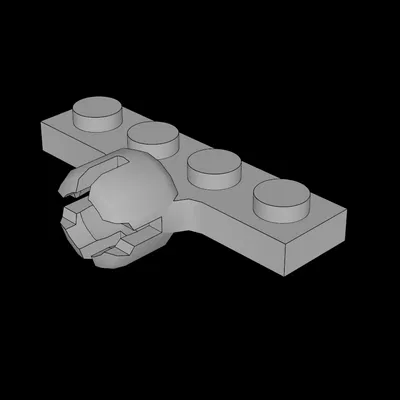 Tương thích LEGO (3183b.dat) Plate 1x4 Towball Socket Long 4 Slots