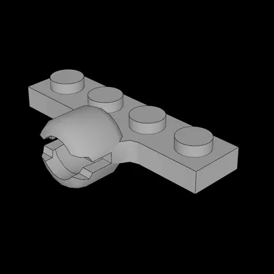 Lego Compatible (3183a.dat) Plate 1 x 4 với Towball Socket Long, 2 Slots