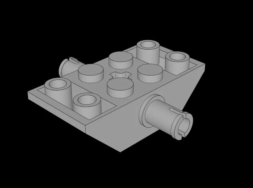 Lego Compatible (30390.dat) Slope Brick 45 4 x 2 Double Inverted with Pins - Image 1