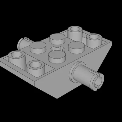 Lego Compatible (30390.dat) Slope Brick 45 4 x 2 Double Inverted with Pins