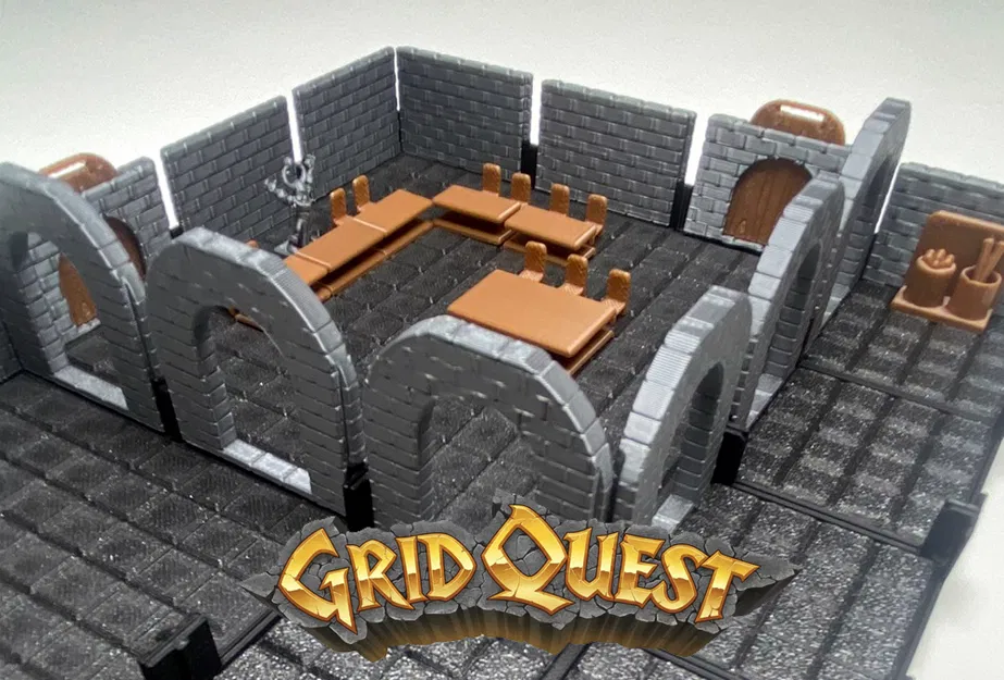 GridQuest THRONE ROOM SET (The Gridfinity Game) – Bộ Đại Sảnh Ngai Vàng - Image 1