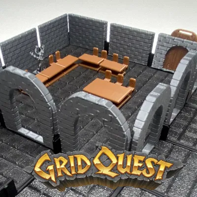 GridQuest THRONE ROOM SET (The Gridfinity Game) – Bộ Đại Sảnh Ngai Vàng