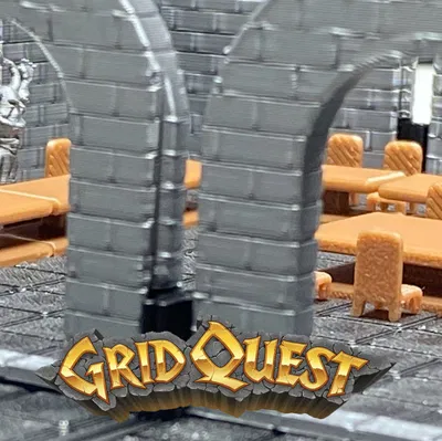 GridQuest THRONE ROOM SET (The Gridfinity Game) – Bộ Đại Sảnh Ngai Vàng