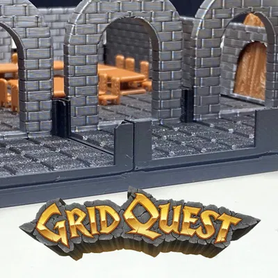 GridQuest THRONE ROOM SET (The Gridfinity Game) – Bộ Đại Sảnh Ngai Vàng