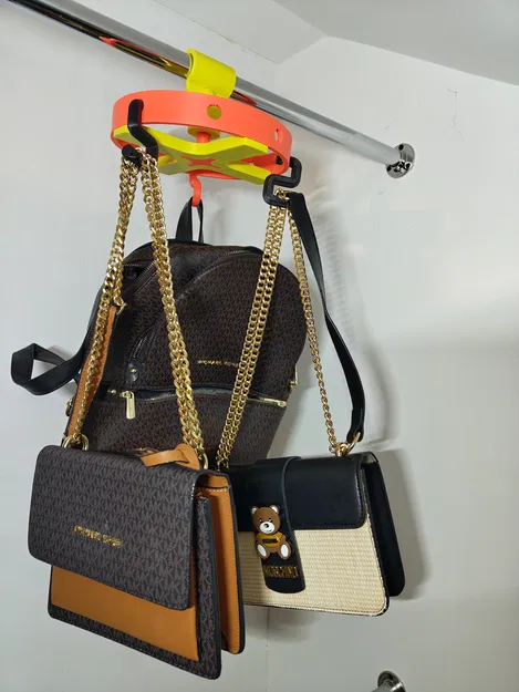 Carousel Xoay Treo Túi Tủ Đồ | Organizer Thanh $\phi 25$mm - Image 2