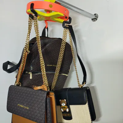 Carousel Xoay Treo Túi Tủ Đồ | Organizer Thanh $\phi 25$mm