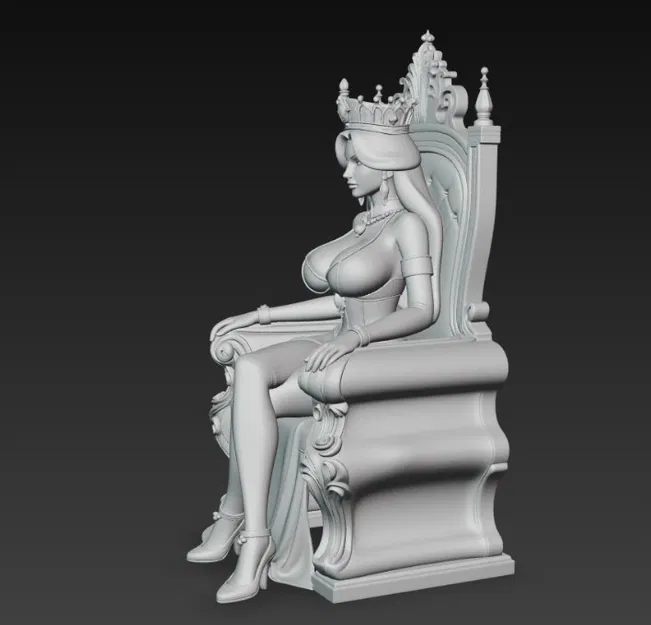 Nữ hoàng quyến rũ ngồi trên ngai vàng - Image 3