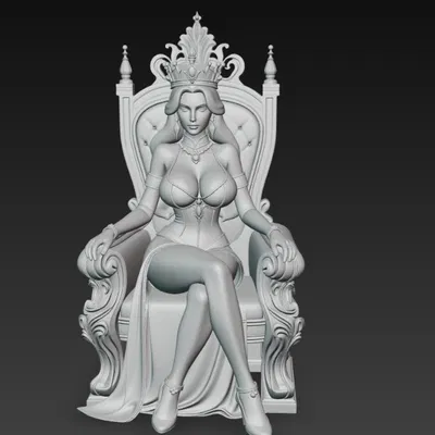 Nữ hoàng quyến rũ ngồi trên ngai vàng