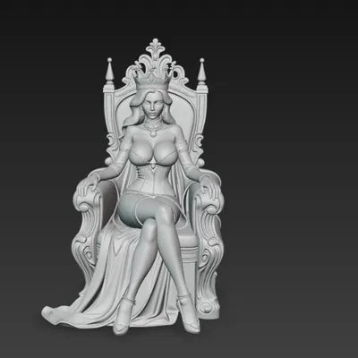 Nữ hoàng ngồi trên ngai vàng