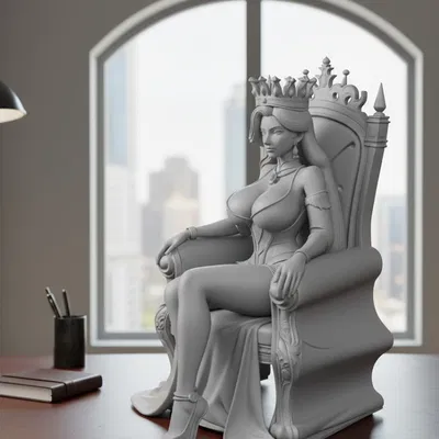 Nữ hoàng gợi cảm ngồi trên ngai vàng