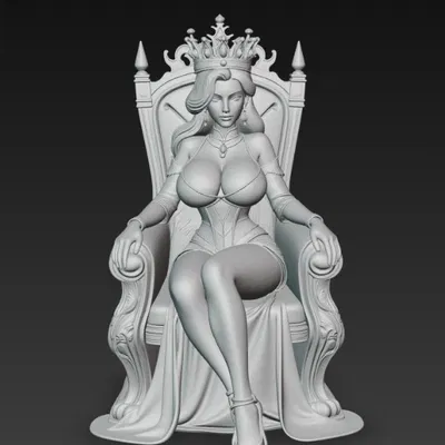 Nữ hoàng gợi cảm ngồi trên ngai vàng